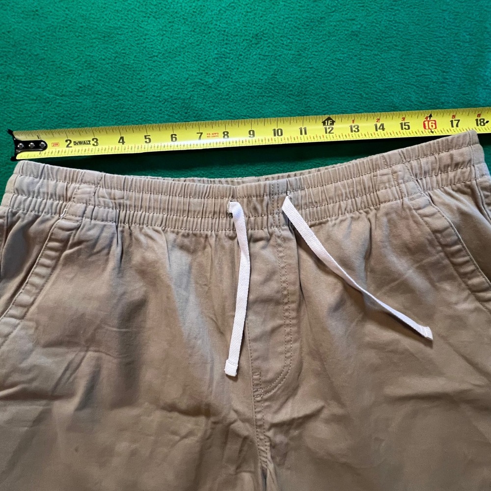 IRON CO Mens Khaki Elastic‎ Waist Drawstring Casual Shorts Size XL - Picture 5 of 7